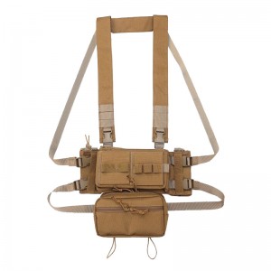 Werzîşa derve Airsoft Tactical Vest Modular Chest Rig Multifunctional Belly Bag