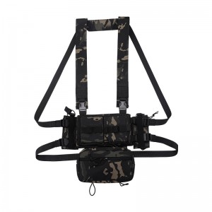 Udendørs sport Airsoft Tactical Vest Modular Chest Rig Multifunktionel Belly Bag
