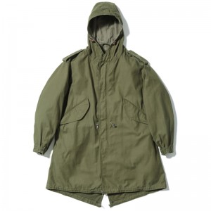 Army Green Military Style M-51 Fishtail Parka με μαλλί επένδυση