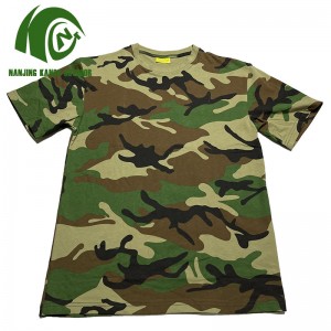 सैन्य वर्दी पुलओभर छोटो बाहुला ओ-नेक छलावरण लडाई रणनीतिक टी-शर्ट
