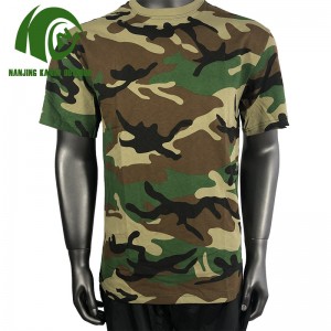 सैन्य वर्दी पुलओभर छोटो बाहुला ओ-नेक छलावरण लडाई रणनीतिक टी-शर्ट