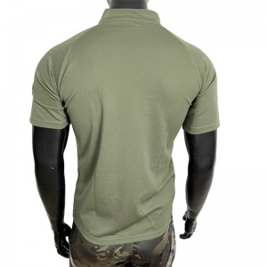 Camisas pólo táticas militares ao ar livre de manga curta, camiseta respirável para caminhada