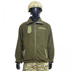 ʻO Tec Green Windbreaker Army Fleece Jacket