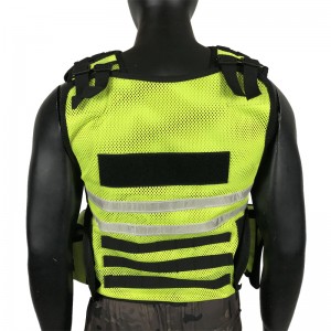 ʻO ke ʻano kiʻekiʻe ʻike kiʻekiʻe ʻo Tactical Vest Hi Vis Reflective Safety Vest Palekana Makai Hi Vis Heavy Duty Vest
