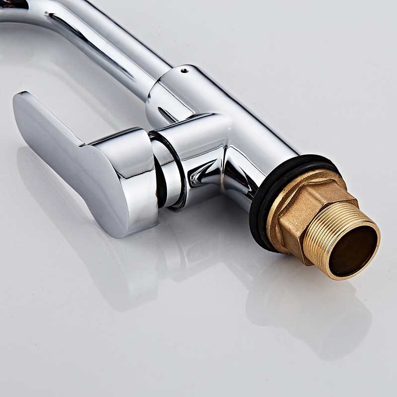 Uniquely designed basin faucet with inclined outlet Featured Image
