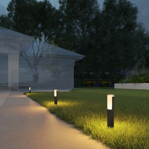 چراغ پستی فضای باز، چراغ سر ستونی LED IP55 لامپ ستونی در فضای باز ضد آب لامپ مدرن مینیمالیستی لامپ منظره باغ چمنی