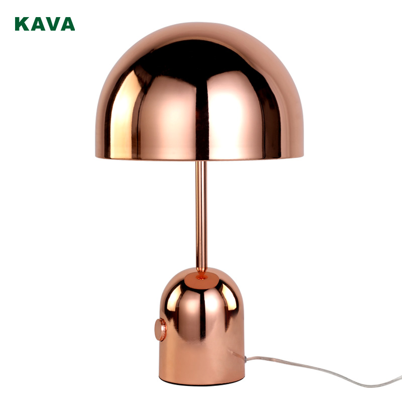 Modern Electroplated Rose Gold Antique Mushroom Lampshade Study and Bedroom Table Lamp 10697-1TS
