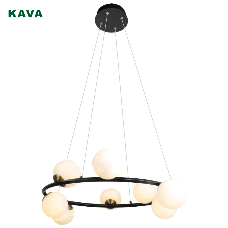 Modern Style LED Pendant Light with 3D Printed Circular Ball Shades 11270-8P