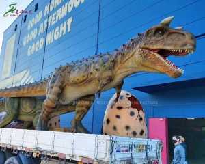 Парк развлечений Реалистичная статуя динозавра Карнотавр Производитель аниматронных динозавров AD-089
