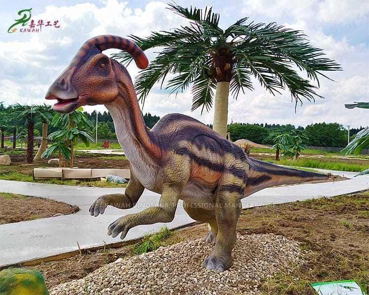 Сатуу үчүн аниматроникалык динозавр Parasaurolophus статуясы Динозавр AD-028