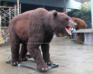 Brown Bear Animatronic Animal Animatronic Bear Statue nga Gibaligya sa Pabrika AA-1233