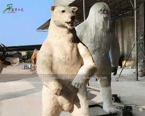 Pagpalit ug Customized Realistic Polar Bear Statue Animatronic Animal AA-1235