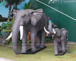 Купете статуя на слонове в реален размер Реалистично аниматронно животно AA-1228