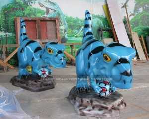 Dinosaurier Factory Direkte Verkaf Fiberglass Blue T-Rex Statue Cute Dinosaurier Statue FP-2421