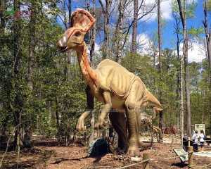 ឧទ្យានព្រៃឈើ Animatronic Dinosaur Model Olorotitan Giant Dinosaur Statue AD-027