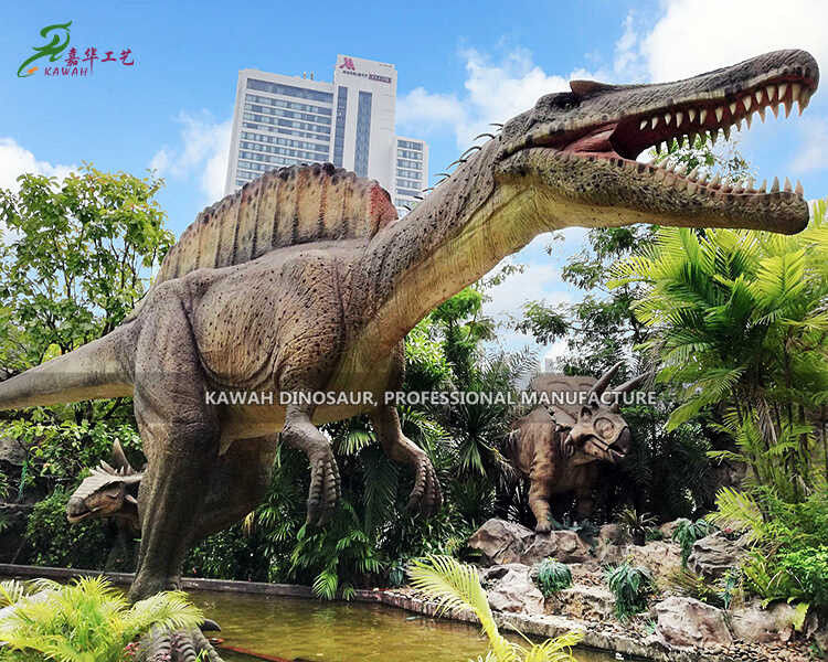 Dinosaur Kubwa ya Nje Animatronic Dinosaur Spinosaurus Jurassic Dunia AD-034