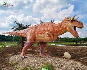 Jurassic Park Animatronic Dinosaur Realistic Dinosaur Carnotaurus 8 Meters Customized