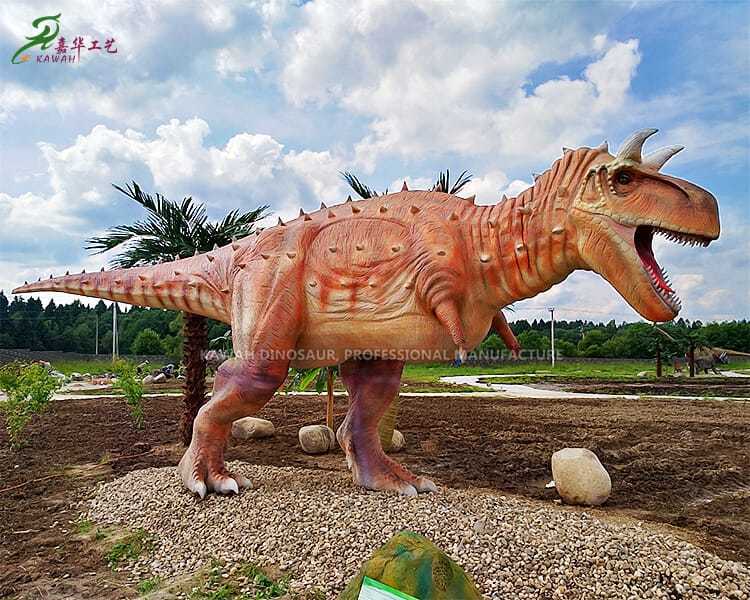 Jurassic Park Animatronic Dinosaur Realistiko nga Dinosaur Carnotaurus 8 Meter Customized AD-087