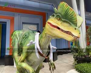 Джурасик парк Реалистичен костюм на динозавър Dilophosaurus Factory Sale DC-912