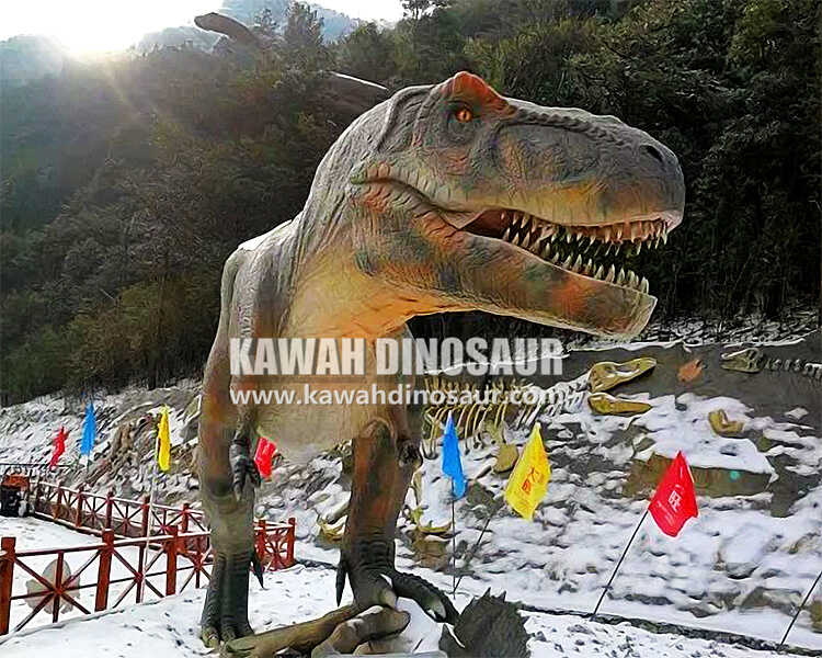 Kawah Dinosaur vás naučí, jak správně používat animatronické modely dinosaurů v zimě.