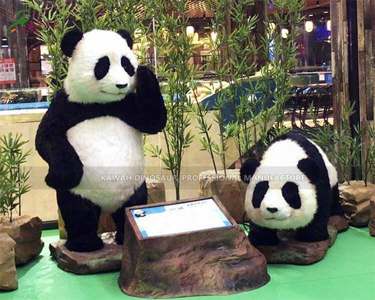 Animal animatrónico de panda de tamaño natural para espectáculo Venta de fábrica en China
