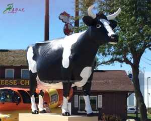 Gyvybės primenanti pieninės karvės statula Pritaikytas animacinis gyvūnas AA-1217