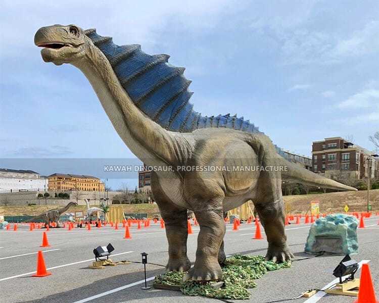 Dinosaur għonq twil Amargasaurus Statwa tad-dinosaur realistiku AD-018