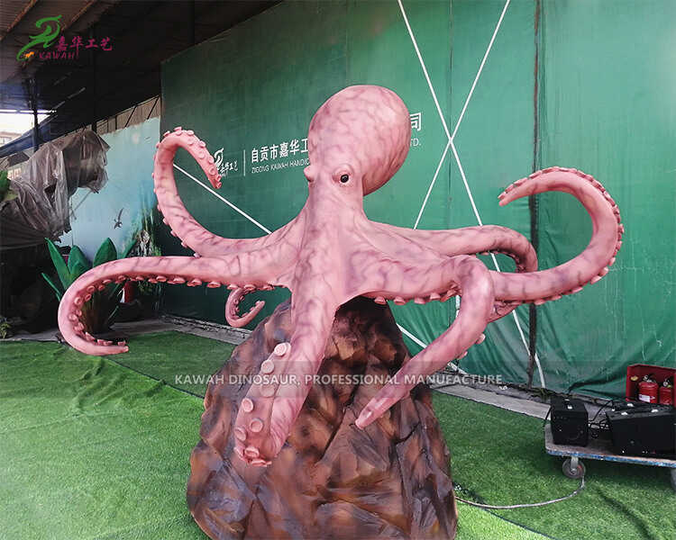 Wogulitsa Models wa Marine Gulani Animatronic Octopus Rock Base ku Ocean Park AM-1639