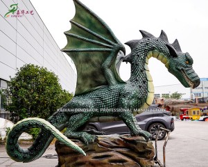 Фабричка цена за кинеска статуа на змеј Аниматроник во природна големина
