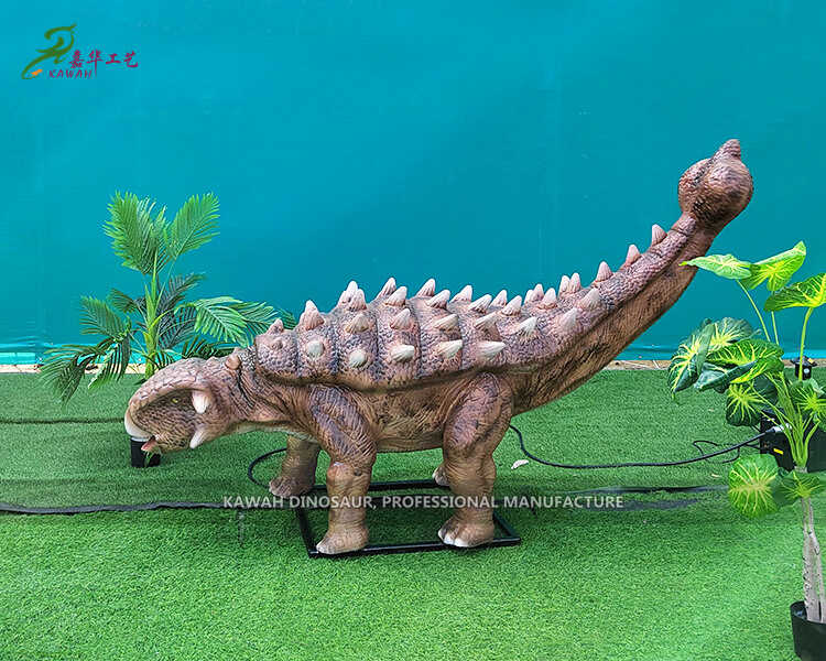 Mini Size Dinosaur Animatronic Ankylosaurus L2.3m សម្រាប់ Outdoor Theme Park AD-167