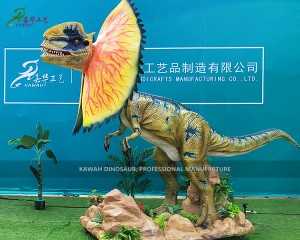 Dilophosaurus Animatronic Dinosaur Узундугу 4,5 м Динозаврдын статуясы Кытай фабрикасы AD-114