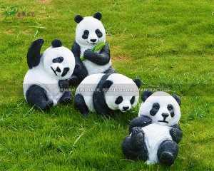 Eğlence Parkı Ürünleri Fiberglas Panda Heykeli Park Ekranı FP-2408