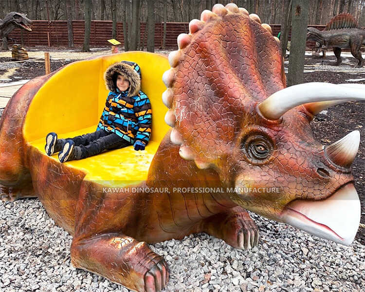 I-Outdoor Fiberglass Dinosaur Bench Dinosaur Park Products Competitive Price PA-1918