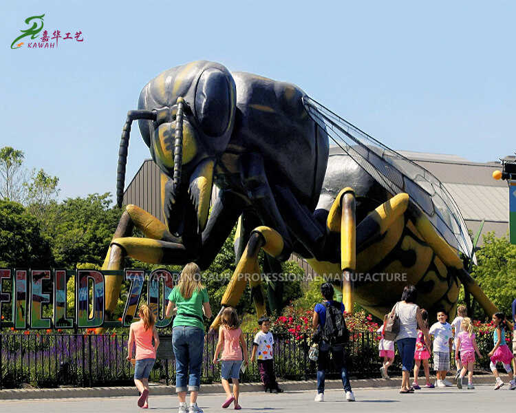 Utendørs insektstatue Animatronic Bug Giant Wasp Customized Service AI-1401