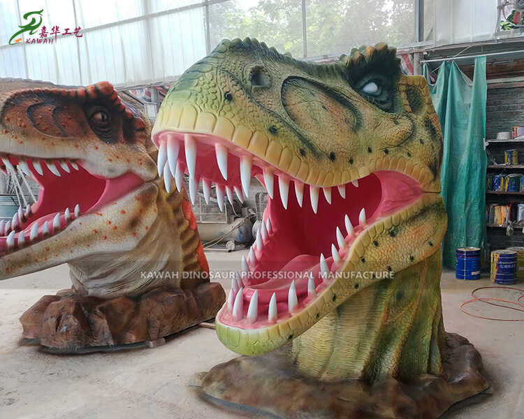 I-Professional Dinosaur Model Factory Fiberglass Dinosaur Head Ingcaphuno Yamahhala Manje FP-2411