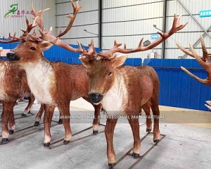 Realistyczne zwierzęta animatroniczne naturalnej wielkości statua renifera Deer Model fabryka sprzedaż AA-1258