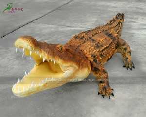 Хәрәкәтләр һәм тавышлы аниматроник хайваннар белән реалистик крокодил моделе AA-1241