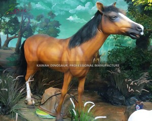 რეალისტური ცხენის რეალური ზომა Animatronic Horse Statue Animatronic Animals AA-1205