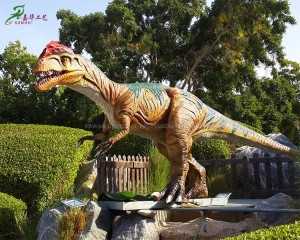 Parc de dinosaures à eau pulvérisée Dilophosaurus Statue de dinosaure grandeur nature AD-115