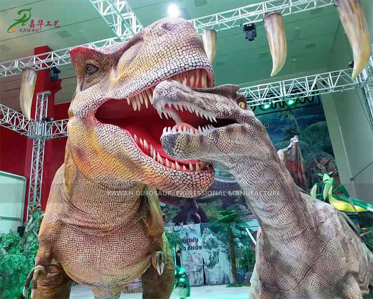 სცენაზე მოსიარულე დინოზავრის T-Rex ქანდაკება რეალისტური ანიმატრონიკული დინოზავრის შოუსთვის AD-601