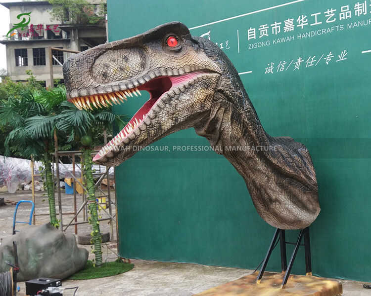 Zigong Dinosaur Realistic Animatronic Dinosaur Head Velociraptor ထုတ်လုပ်သူ PA-1966