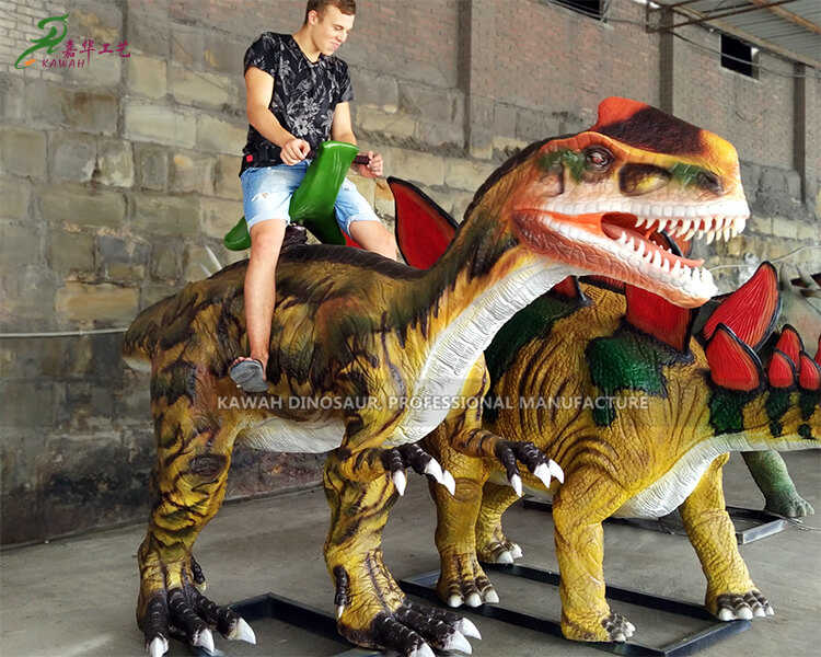 Produtos interativos Monolophosaurus Jurassic World Dinosaur Park Equipment Animatronic Dinosaur Ride for Kids ADR-709