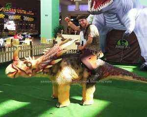 Life Size Dinosaur Triceratops Animatronic Dinosaur Ride Amusement Equipment for Sale