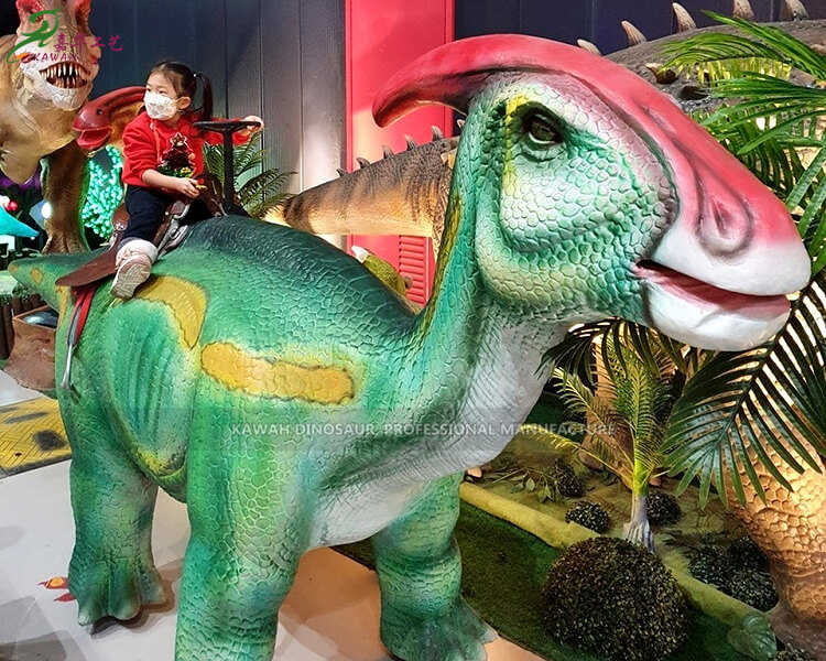 ဒိုင်နိုဆောပွဲတော်ကြီးအတွက် Parasaurolophus မော်ဒယ် Dinosaur Animatronic Dinosaur Ride ကို ဝယ်ယူပါ Dinosaur Carnival ADR-718