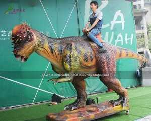 Safe Amusement Ride Machine Animatronic Dinosaur Ride Pachycephalosaurus till salu ADR-707