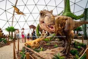 Bli Statujën e Dinozaurit Animatronic Dinosaur T Rex me madhësi të jetës për Dino Zoo AD-009