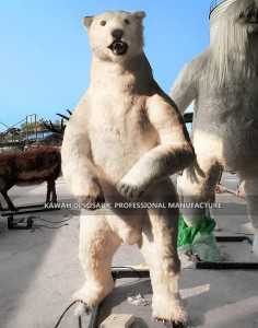 Beli Patung Beruang Kutub Realistik Tersuai Haiwan Animatronik AA-1235