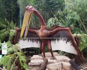 Amabara meza ya Animatronic Dinosaurs Quetzalcoatlus Igihangange Dinosaur Model AD-150