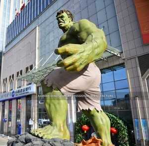 Thenga I-Giant Hulk Artificial Outdoor Fiberglass Izifanekiso Intengo Yokuncintisana Yombukiso we-FP-2407