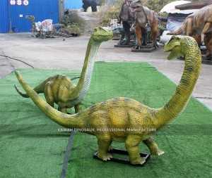 Skräddarsydd dinosaurie med lång hals i glasfiber Mamenchisaurus Zigong Dinosaur Factory FP-2423